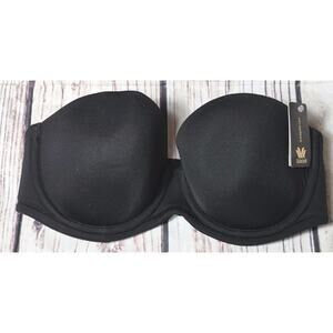 Wacoal Bra 34D Black 854119 Red Carpet Full Busted Convertible Strapless NWT